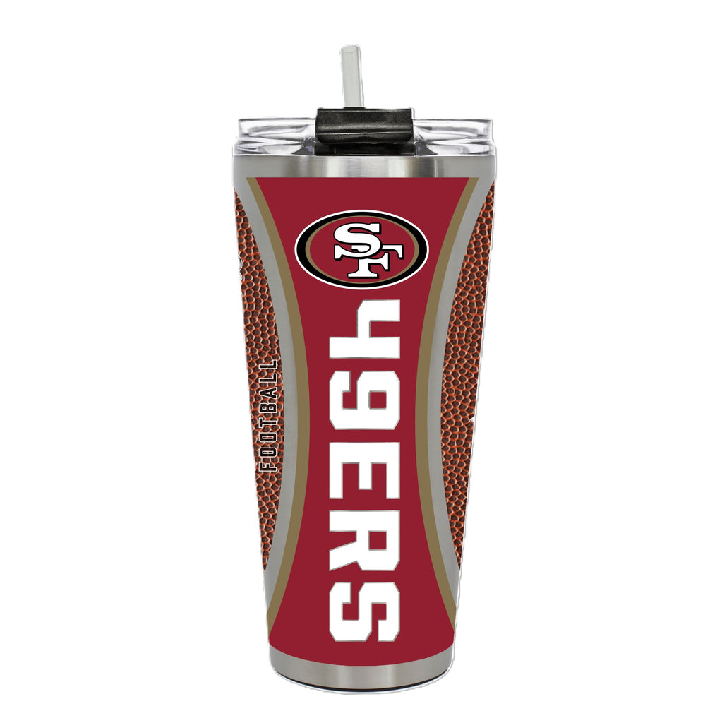 San Francisco 49ers 32oz Big Slim Tumbler - Gameball Design