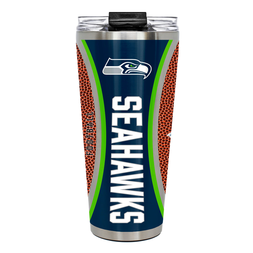 Seattle Seahawks 32oz Big Slim Tumbler - Gameball Design