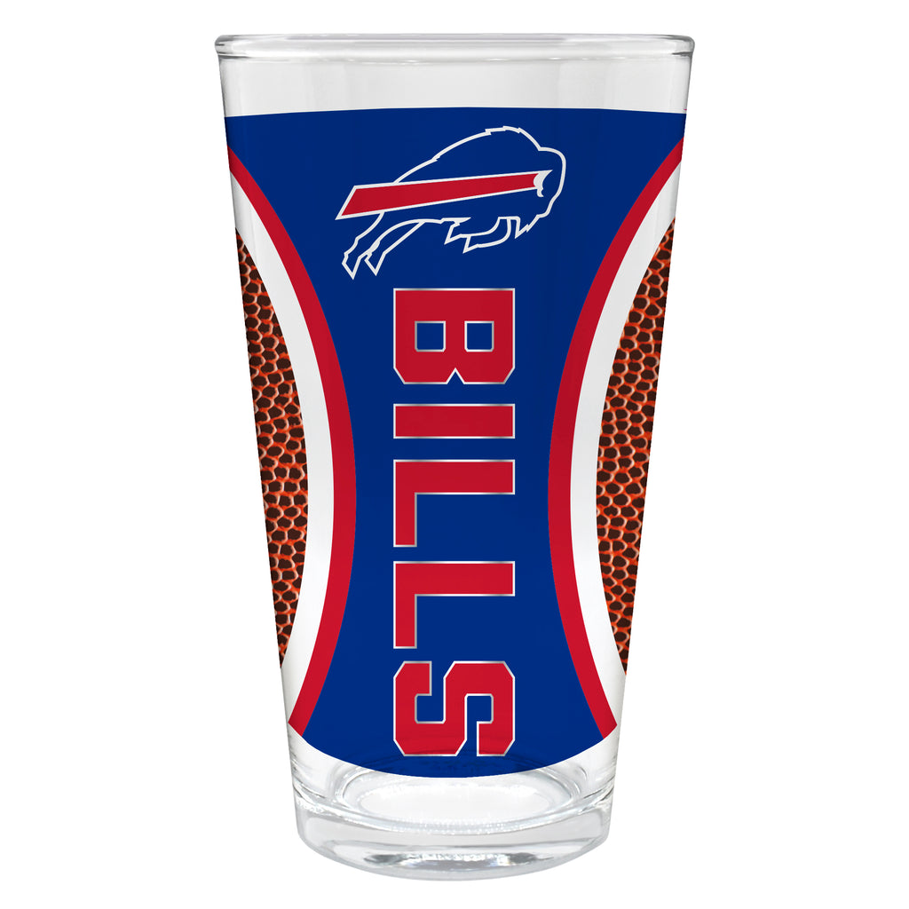 Buffalo Bills 16oz Pint Glass - Gameball Design