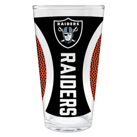Las Vegas Raiders 16oz Pint Glass - Gameball Design