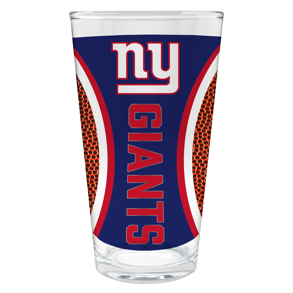 New York Giants 16oz Pint Glass - Gameball Design