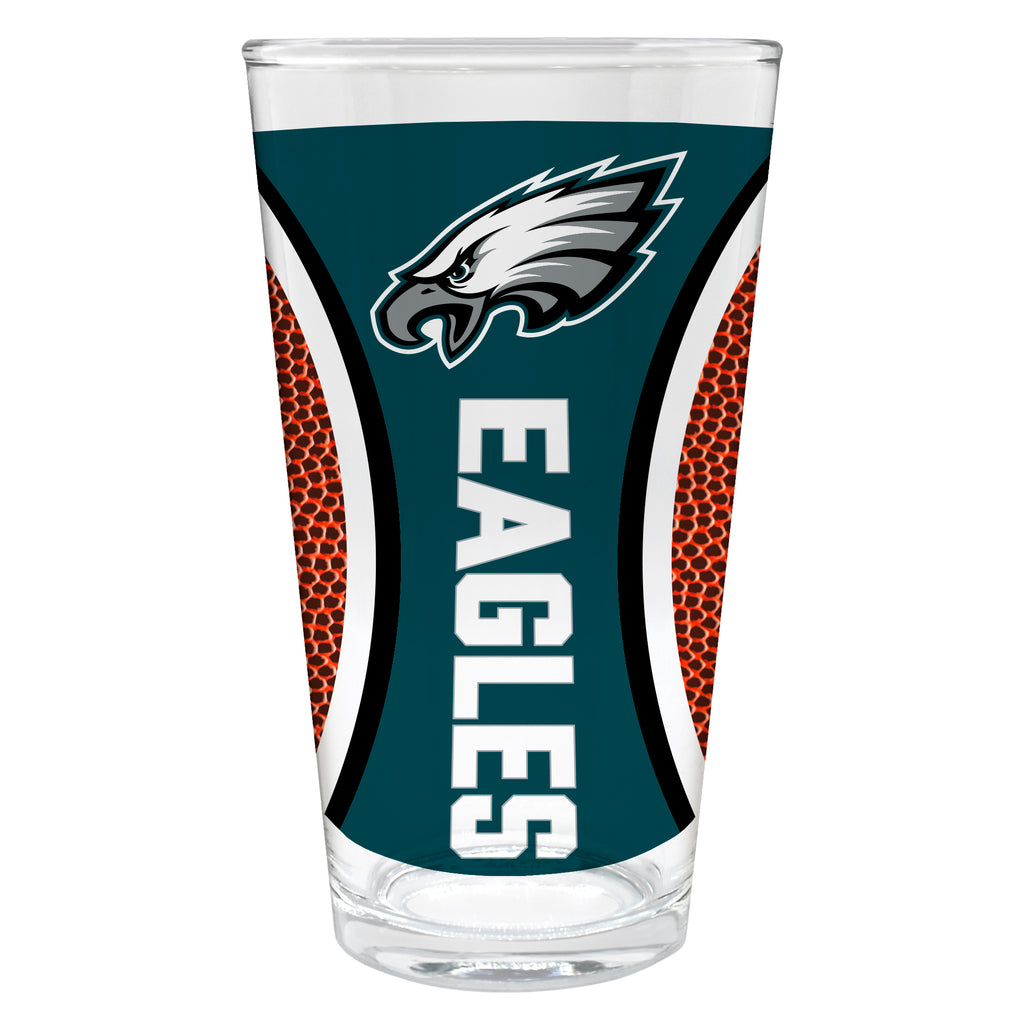 Philadelphia Eagles 16oz Pint Glass - Gameball Design
