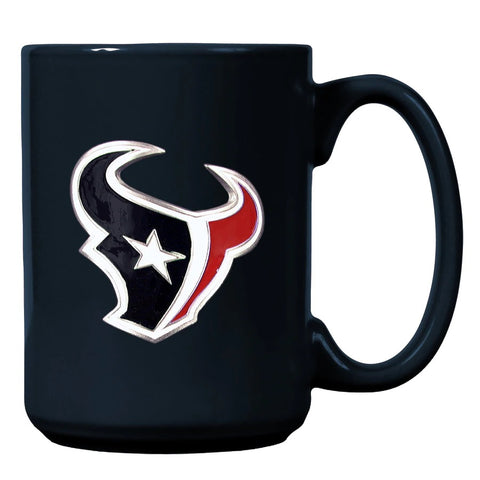 Houston Texans 15oz. Metal Emblem Logo Ceramic Mug