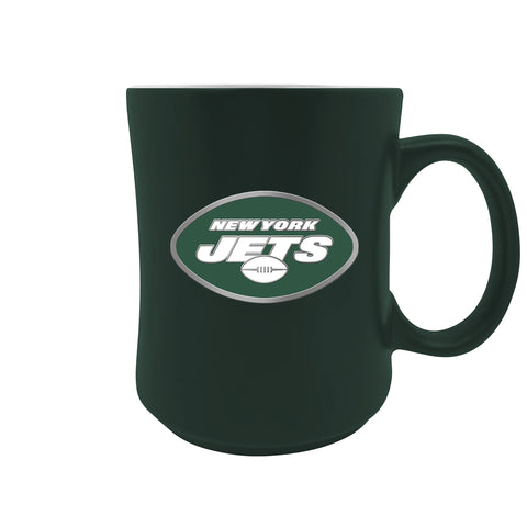 New York Jets 19oz. Starter Mug - Metal Emblem Logo