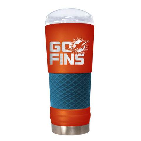 Miami Dolphins "The Draft" 24oz. Stainless Steel Travel Tumbler - Rally Cry