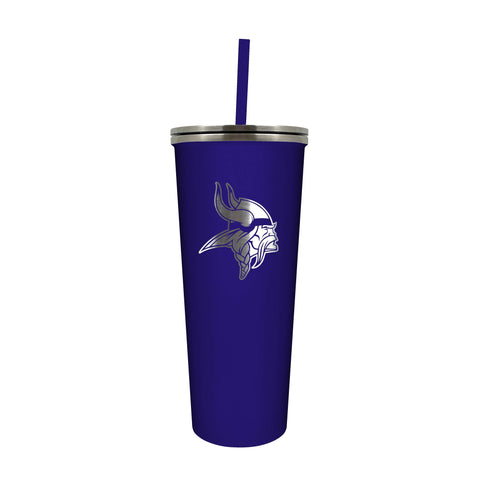 Minnesota Vikings 24oz. Skinny Tumbler with Straw
