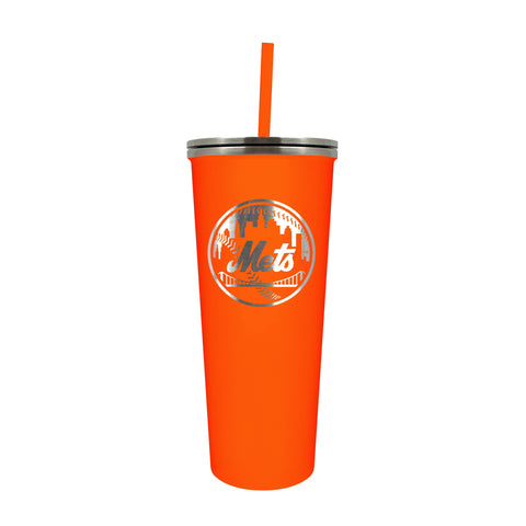 New York Mets 24oz. Skinny Tumbler with Straw