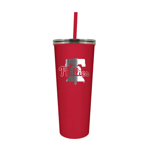 Philadelphia Phillies 24oz. Skinny Tumbler with Straw