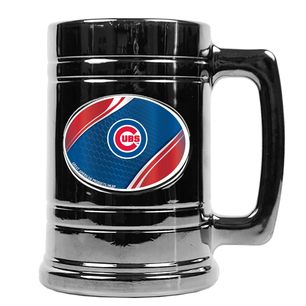 Chicago Cubs Metallic Chrome Indent Tankard
