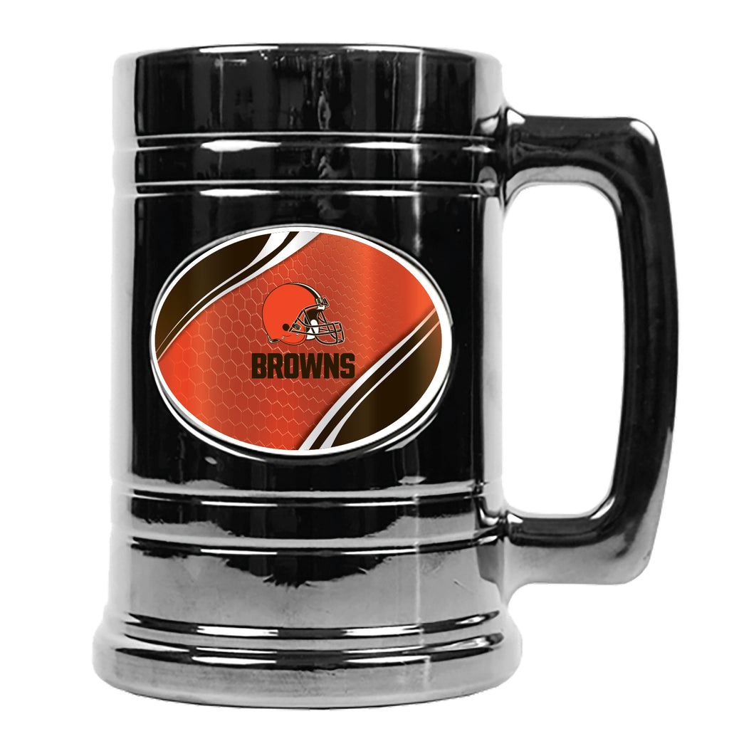 Cleveland Browns Metallic Chrome Indent Tankard