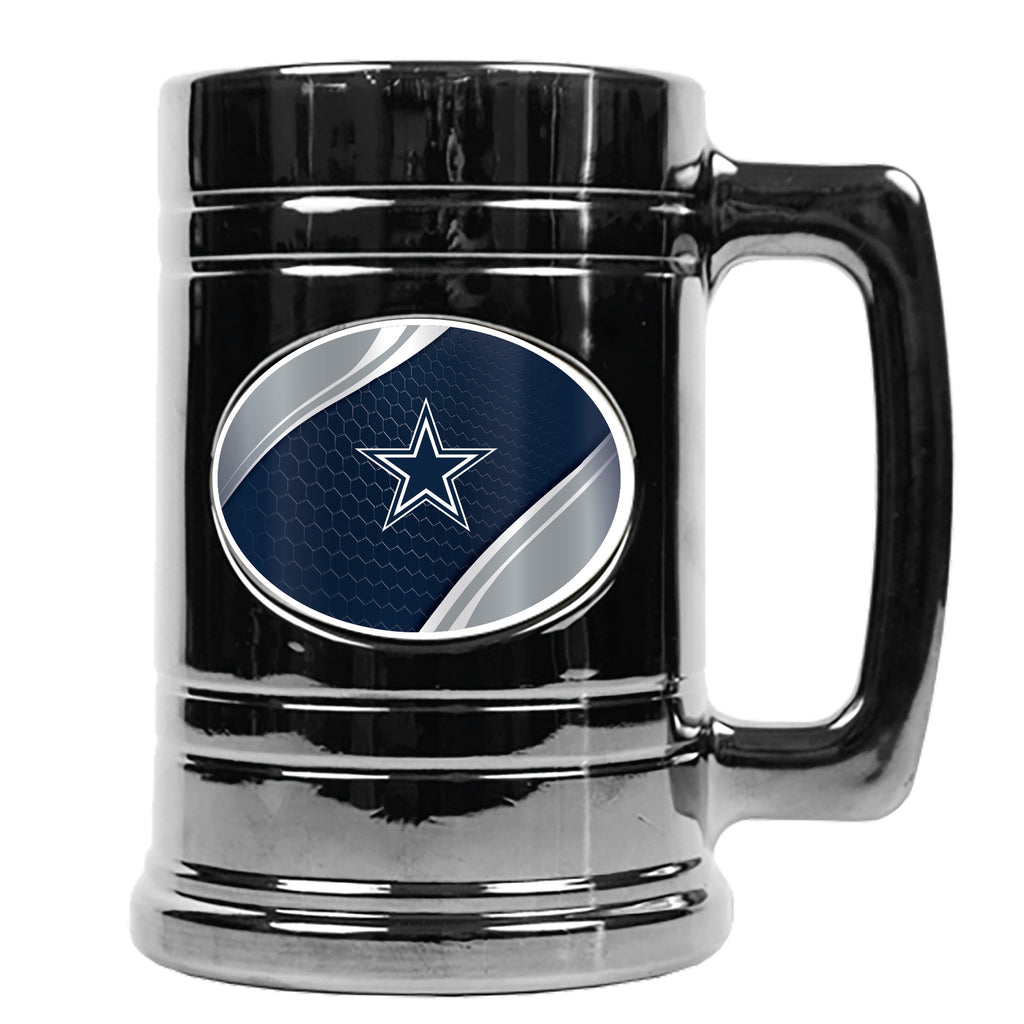 Dallas Cowboys Metallic Chrome Indent Tankard
