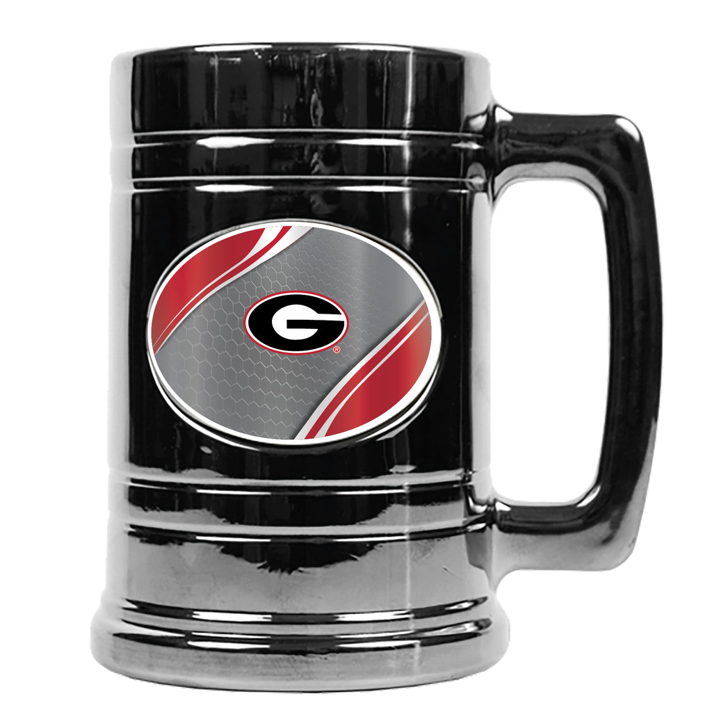 Georgia Bulldogs Metallic Chrome Indent Tankard