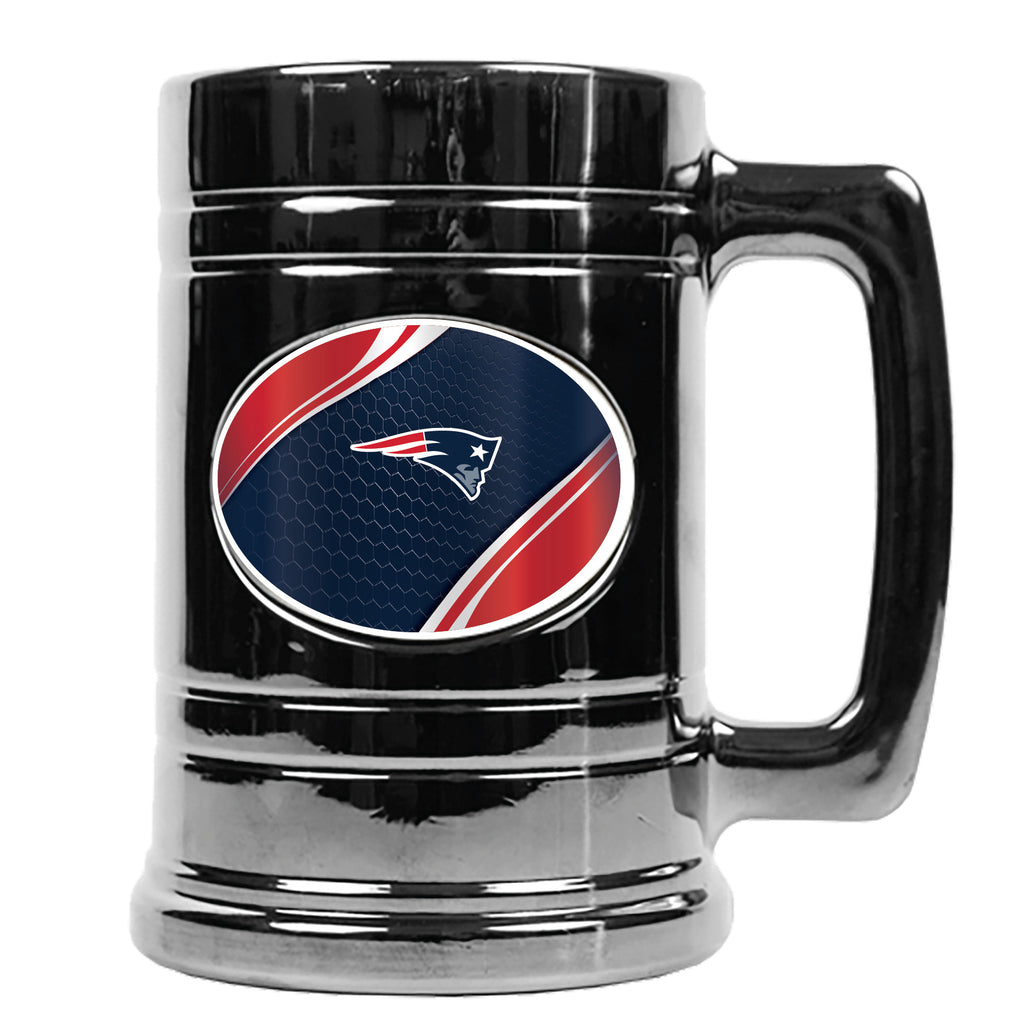 New England Patriots Metallic Chrome Indent Tankard