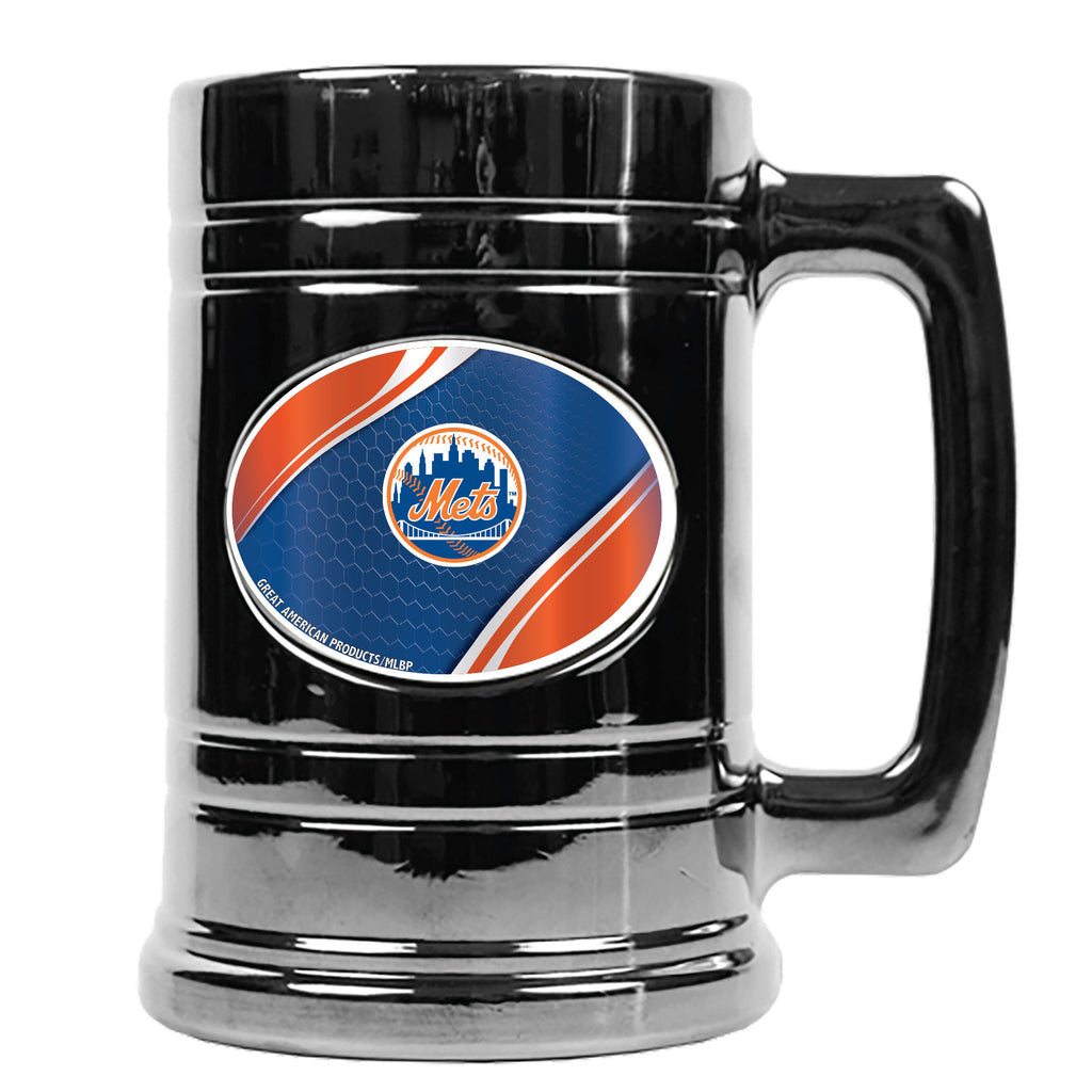 New York Mets Metallic Chrome Indent Tankard