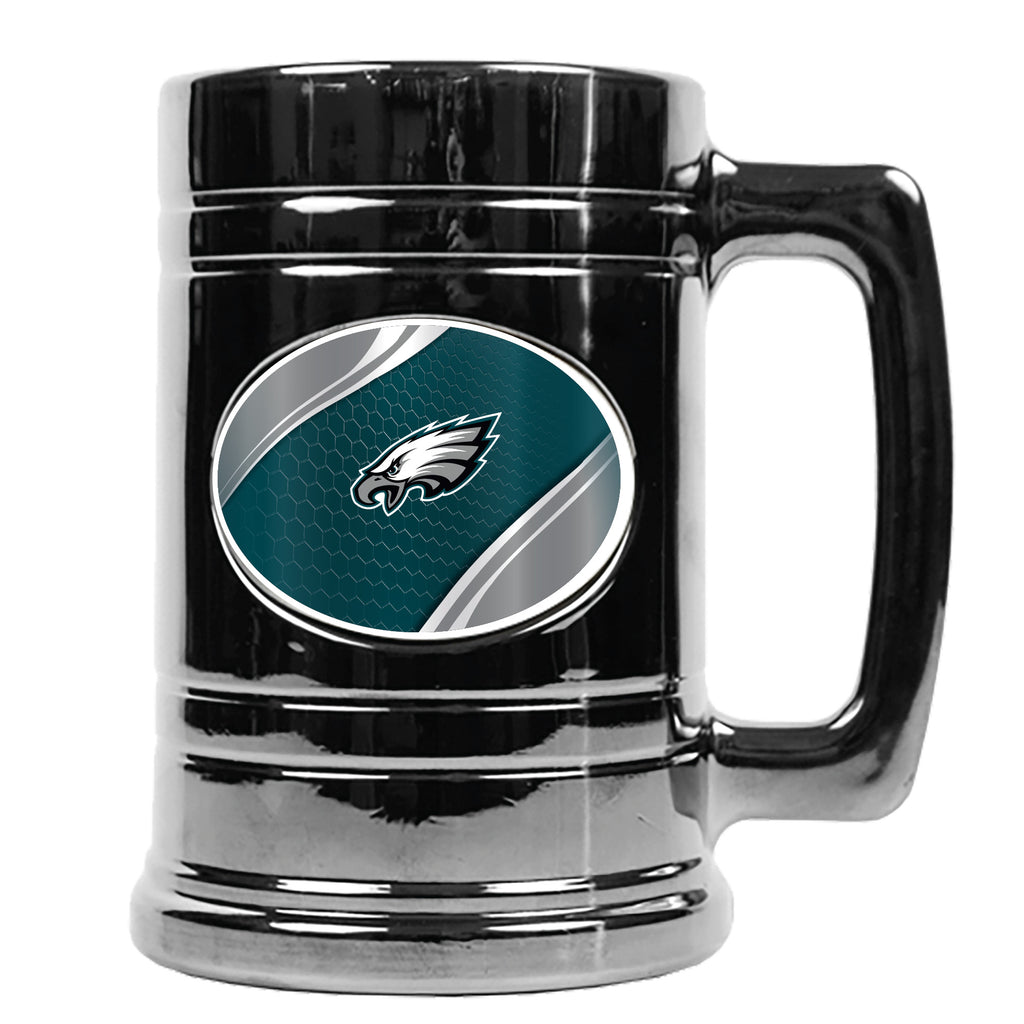 Philadelphia Eagles Metallic Chrome Indent Tankard