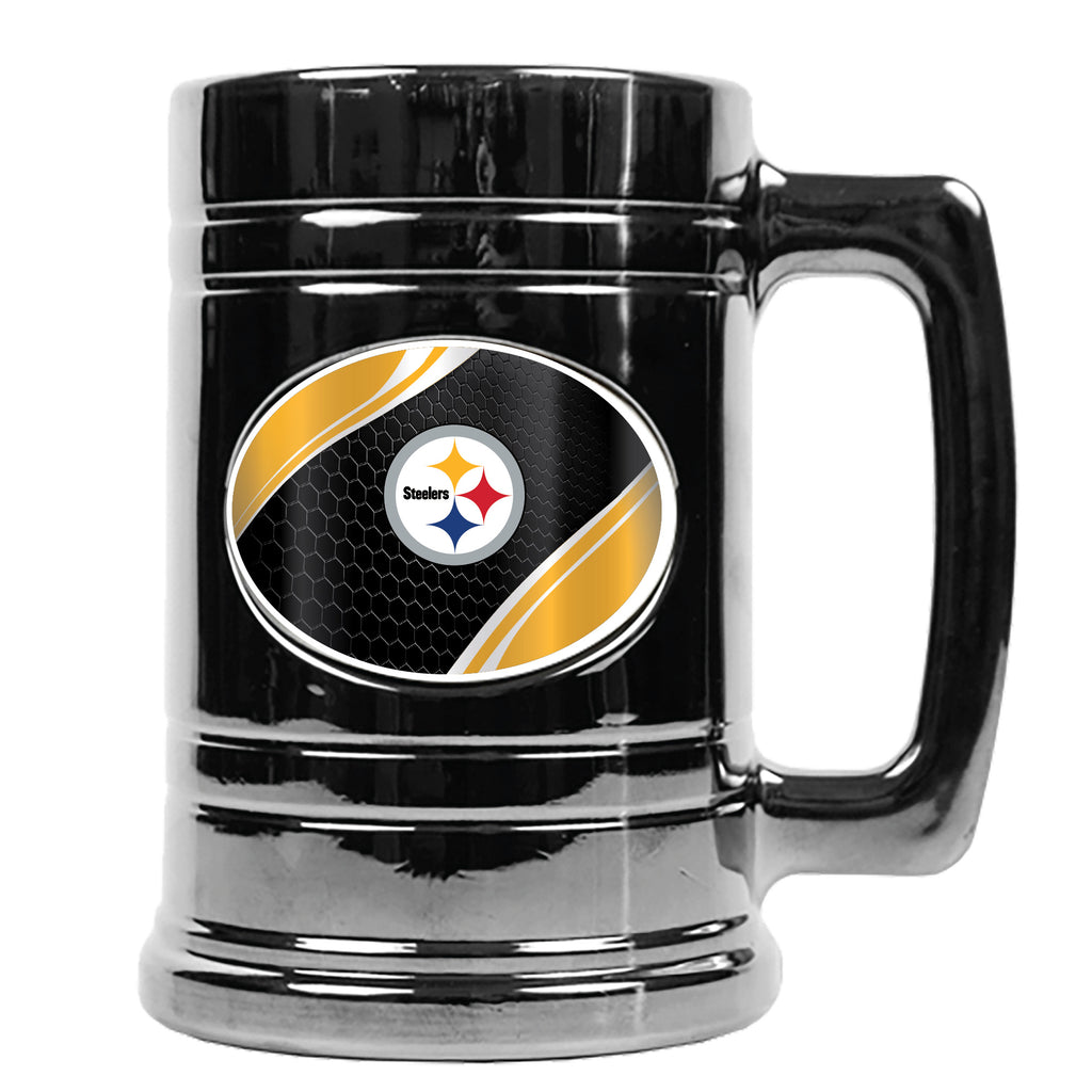 Pittsburgh Steelers Metallic Chrome Indent Tankard