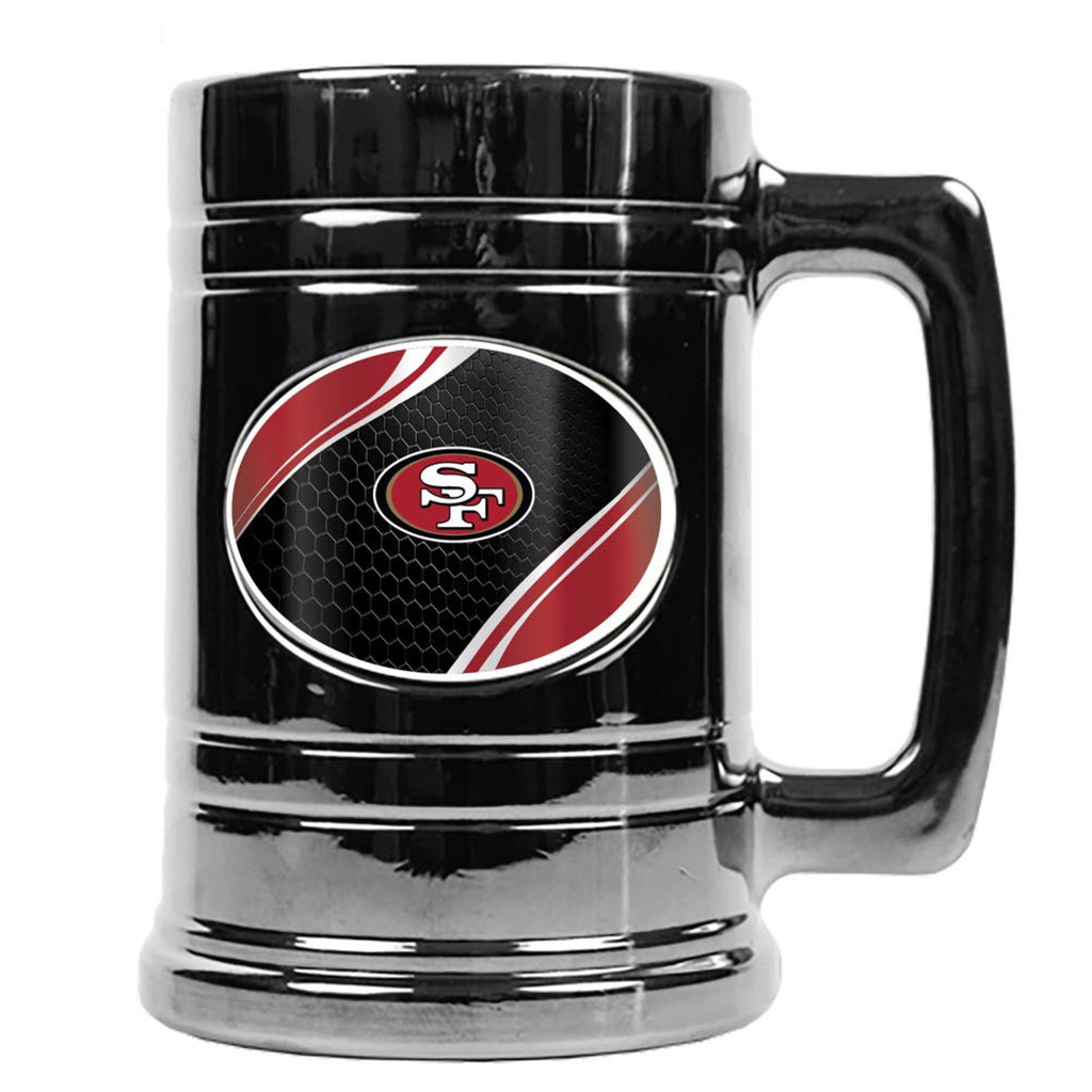 San Francisco 49ers Metallic Chrome Indent Tankard