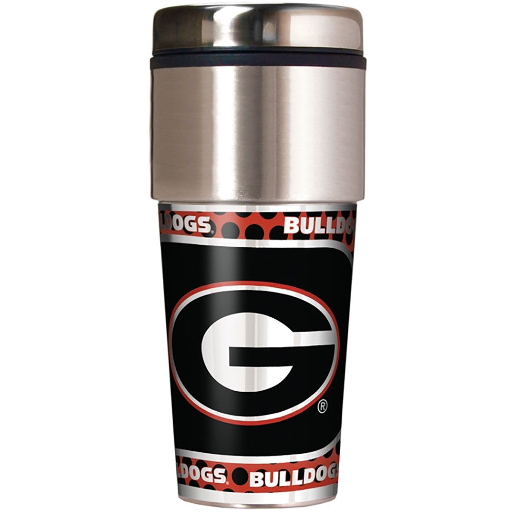 Georgia Bulldogs 16oz Metallic Coffee Travel Mug