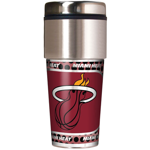 Miami Heat 16oz Metallic Coffee Travel Mug