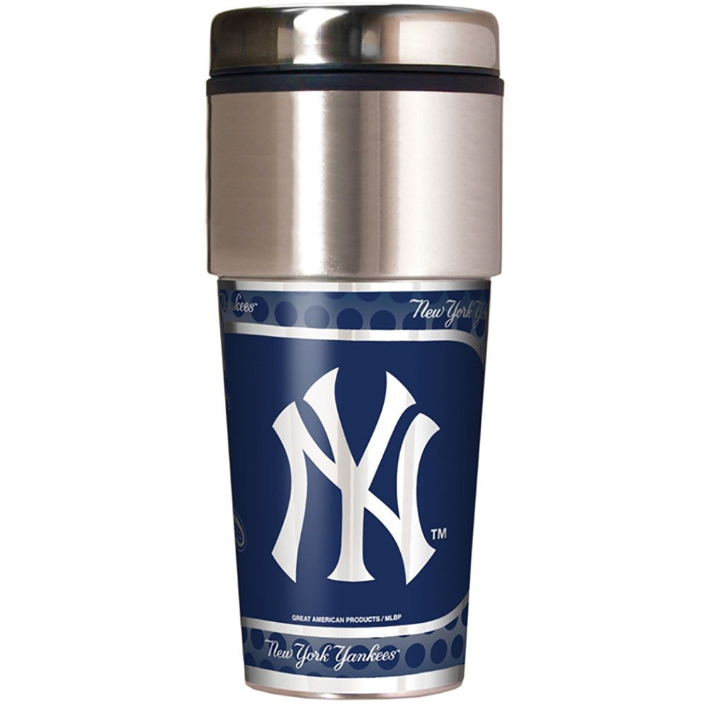 New York Yankees 16oz Metallic Coffee Travel Mug