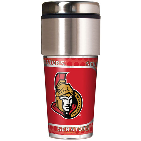 Ottawa Senators 16oz Metallic Coffee Travel Mug