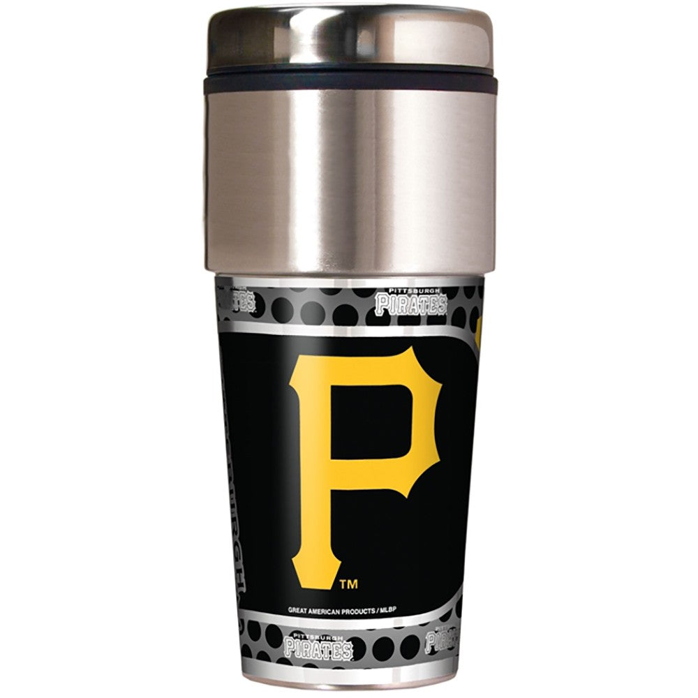 Pittsburgh Pirates 16oz Metallic Coffee Travel Mug