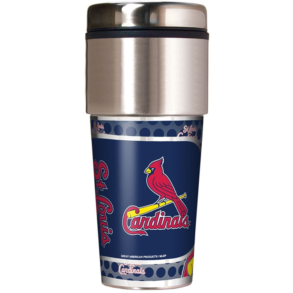 St Louis Cardinals 16oz Metallic Coffee Travel Mug