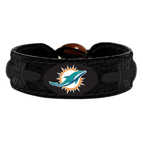 Miami Dolphins Tonal Black Bracelet