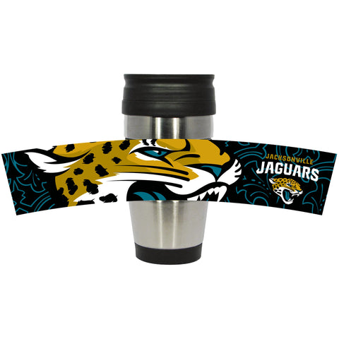 Jacksonville Jaguars 15oz PVC Wrap Travel Mug