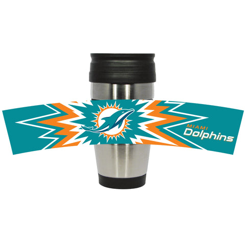 Miami Dolphins 15oz PVC Wrap Travel Mug
