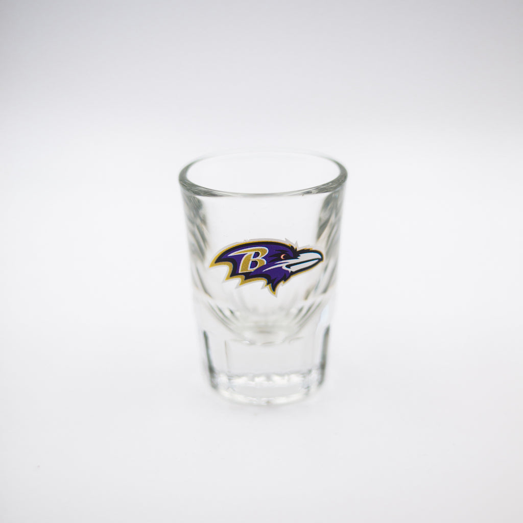 Baltimore Ravens Fluted Shot Glass