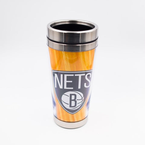 Brooklyn Nets Stainless Steel Tumbler with Clear Insert