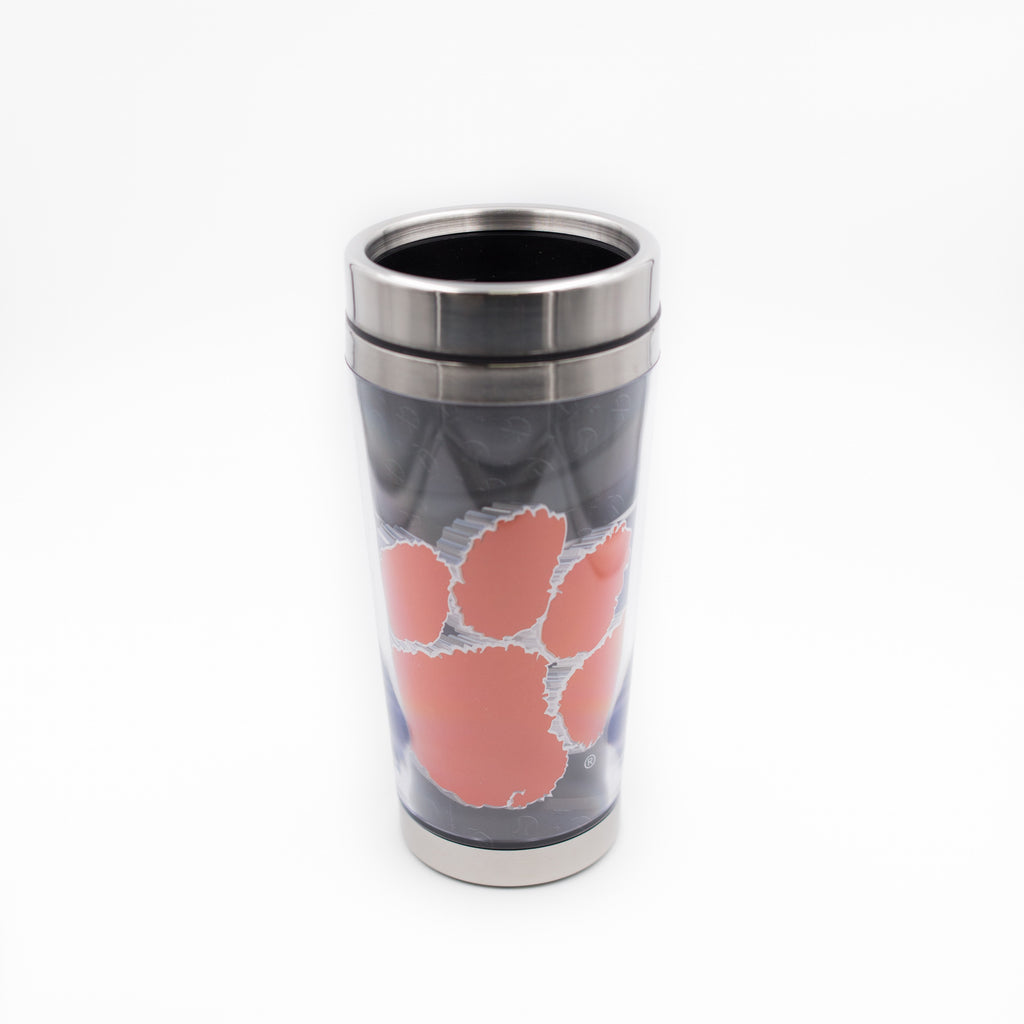 Clemson Tigers Stainless Steel Tumbler with Clear Insert