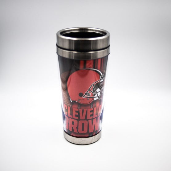 Cleveland Browns Stainless Steel Tumbler with Clear Insert