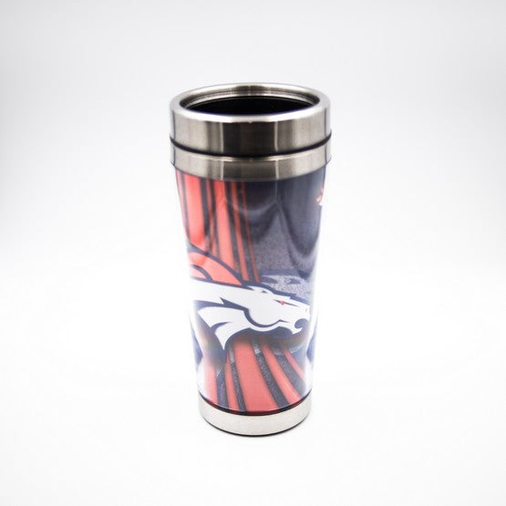 Denver Broncos Stainless Steel Tumbler with Clear Insert