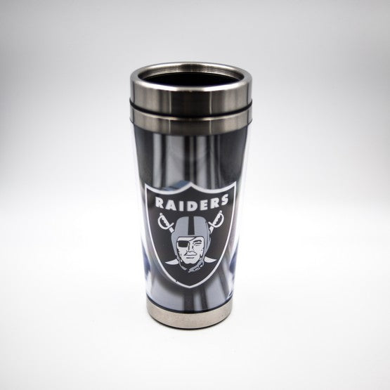 Oakland Raiders Stainless Steel Tumbler with Clear Insert