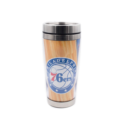 Philadelphia 76ers Stainless Steel Tumbler with Clear Insert