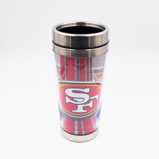 San Francisco 49ers Stainless Steel Tumbler with Clear Insert