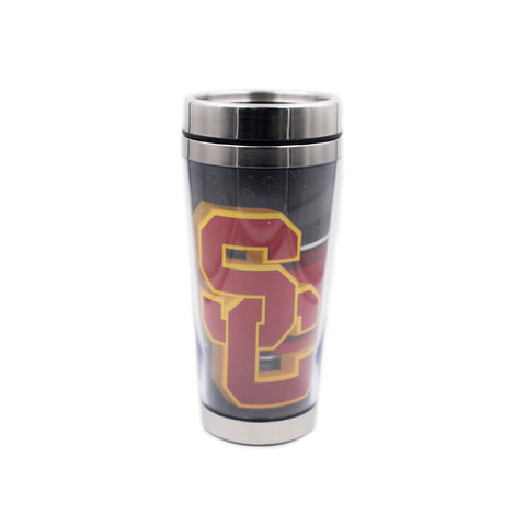 USC Trojans Stainless Steel Tumbler with Clear Insert