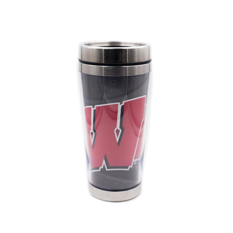 Wisconsin Badgers Stainless Steel Tumbler with Clear Insert