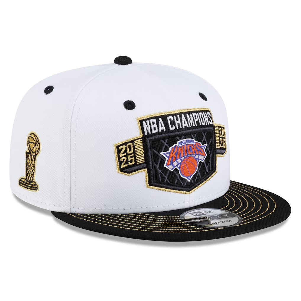 *PRE-ORDER* - 9FIFTY New York Knicks 2026 NBA Champions Locker Room Hat - White/Black