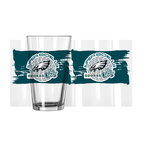 Philadelphia Eagles Super Bowl LIX 16oz Pint Glass