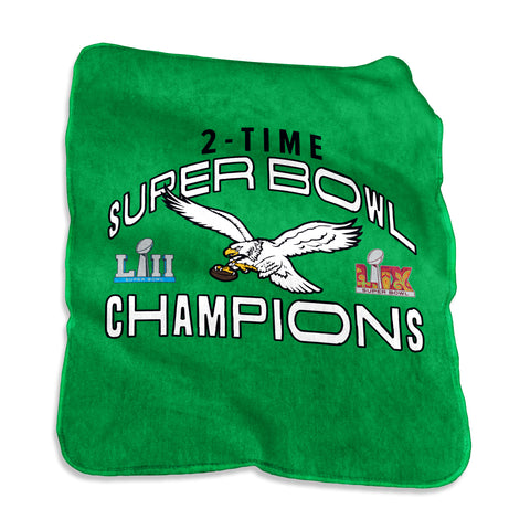 Super Bowl LIX & LII Champions Silk Touch Throw Blanket - Kelly Green