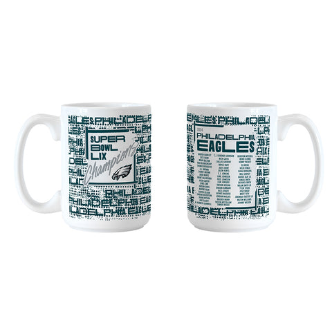 Super Bowl LIX Champions 15oz Sublimated Mug - Roster
