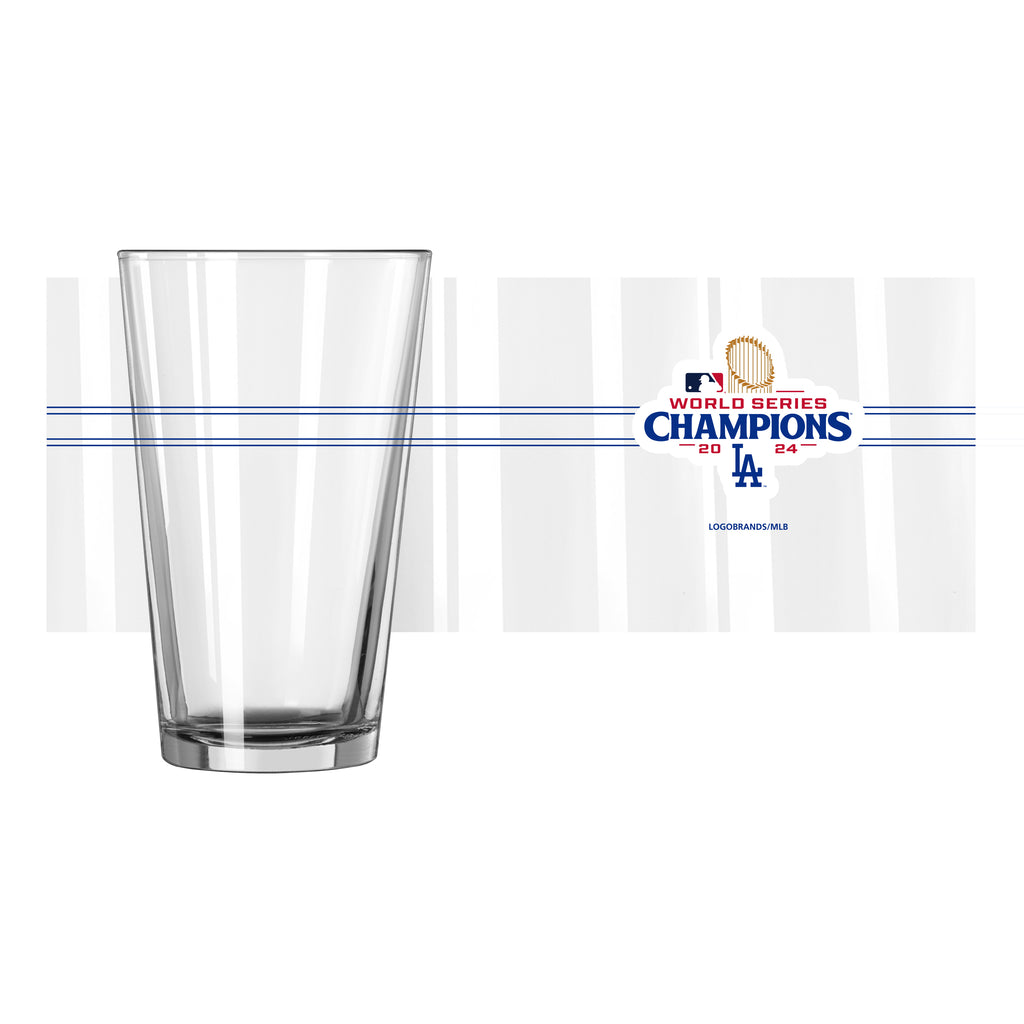 Los Angeles Dodgers 2024 World Series Champs Logo 16 oz Pint Glass