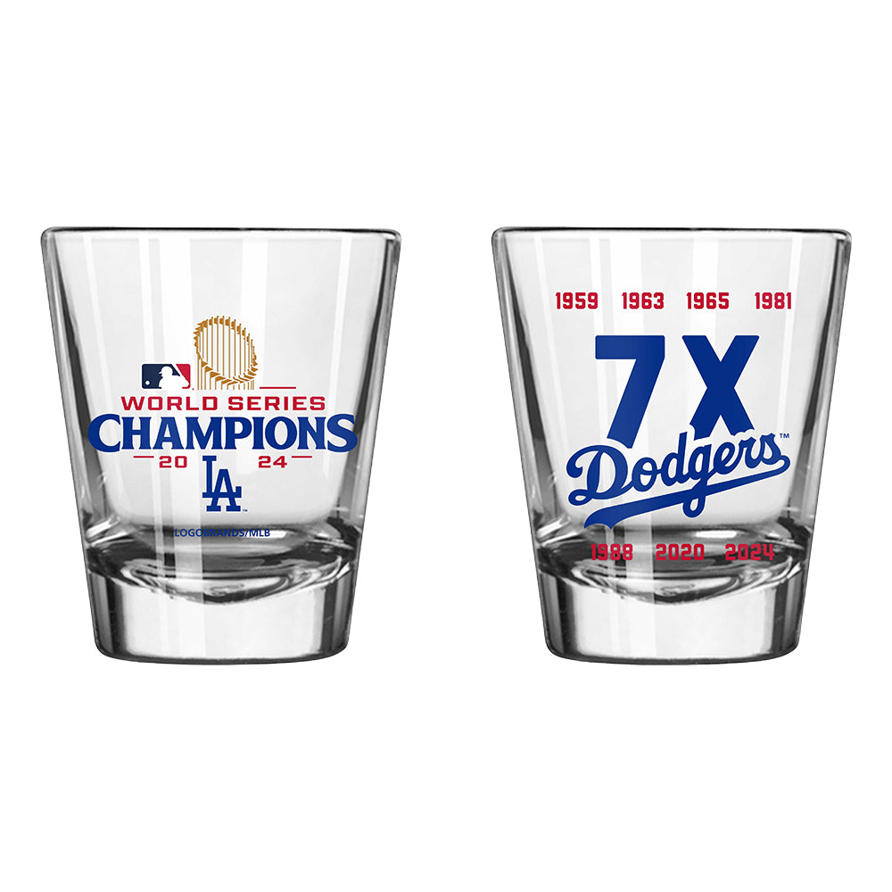 Los Angeles Dodgers 2024 World Series Champs Repeat 2oz Shot Glass