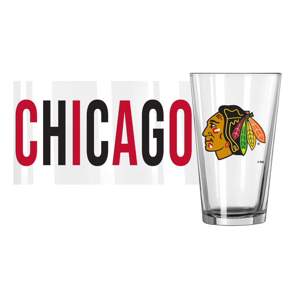 Chicago Blackhawks 16oz. Overtime Pint Glass