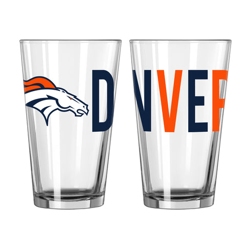 Denver Broncos 16oz. Overtime Pint Glass