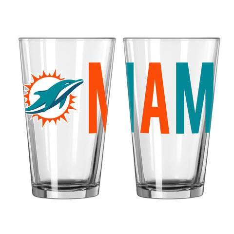 Miami Dolphins 16oz. Overtime Pint Glass