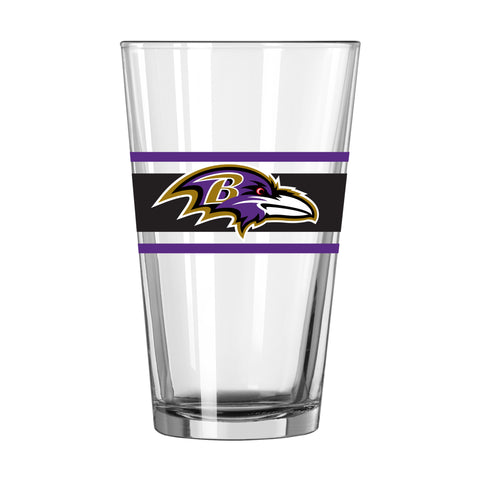 Baltimore Ravens 16oz. Stripe Pint Glass